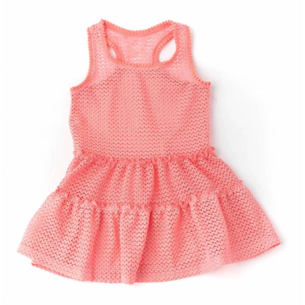 NEW SHADE CRITTERS girl's crochet tank cover up dress in pink